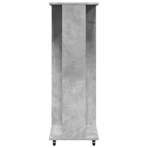 vidaXL Ντουλάπα με Ροδάκια Γκρι Σκυρ. 102x38x110εκ. Επεξεργασμένο Ξύλο