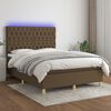 vidaXL &Kappa;&rho;&epsilon;&beta;ά&tau;&iota; Boxspring &mu;&epsilon; &Sigma;&tau;&rho;ώ&mu;&alpha; & LED &Sigma;&kappa;.&Kappa;&alpha;&phi;έ 140x190&epsilon;&kappa;. &Upsilon;&phi;&alpha;&sigma;&mu;ά&tau;&iota;&nu;&omicron;