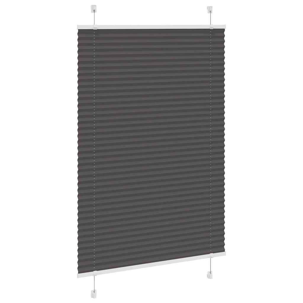 vidaXL Πλισέ περσίδα Μαύρο 90x100 cm Πλάτος υφάσματος 89,4 cm
