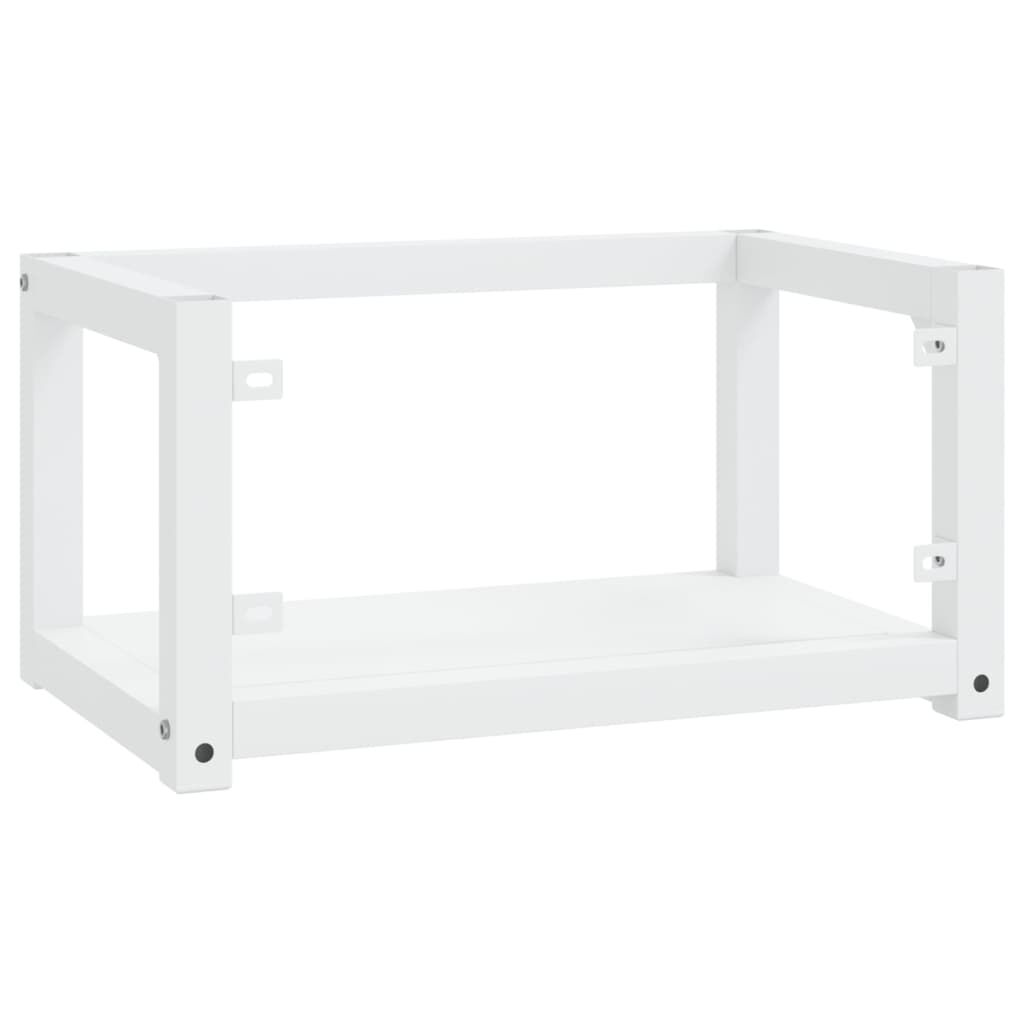 vidaXL Έπιπλο Μπάνιου Επιτοίχιο Λευκό 59 x 38 x 31 εκ. Σιδερένιο