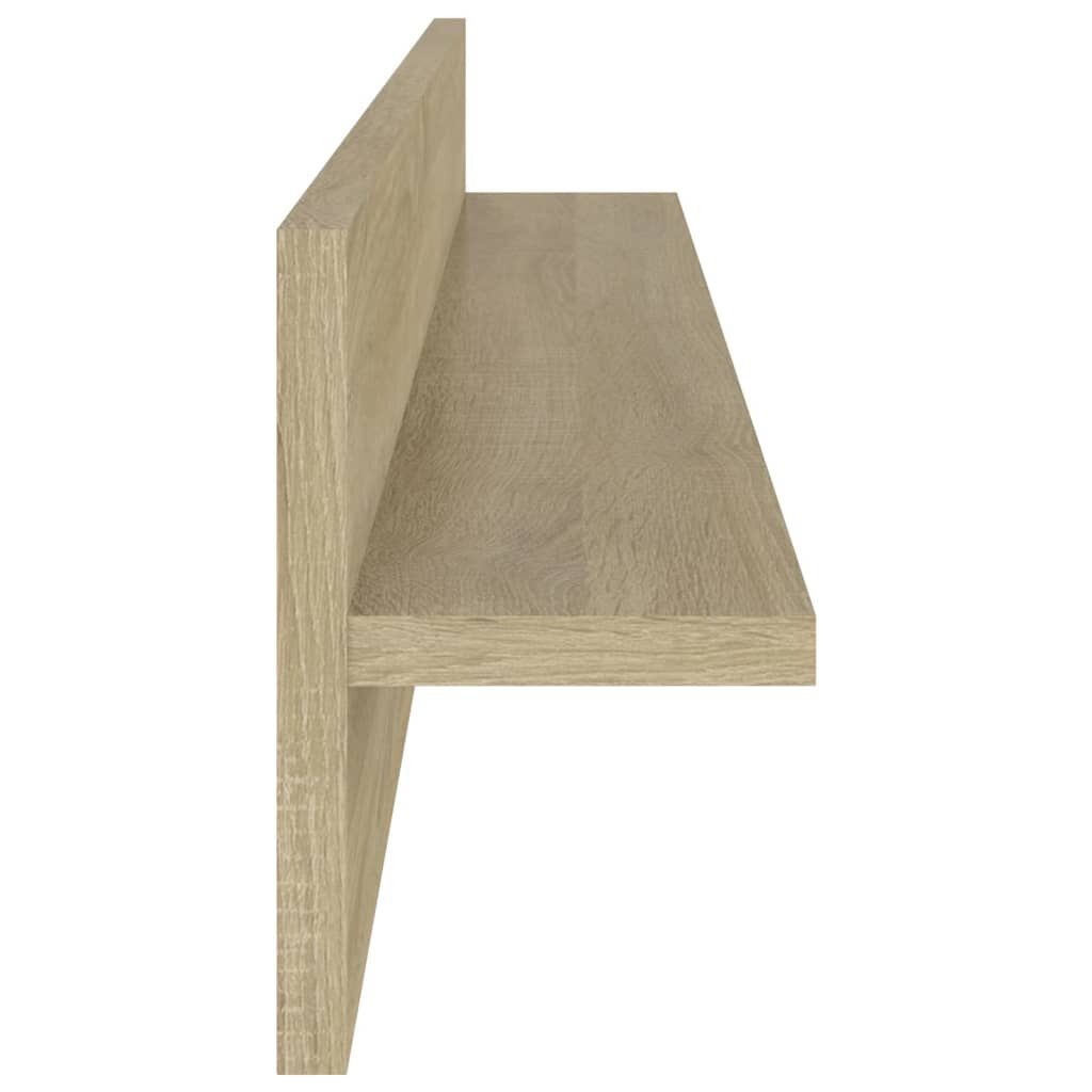 vidaXL Ραφιέρες Τοίχου 2 τεμ. Sonoma Δρυς 80 x 11,5 x 18εκ Μοριοσανίδα