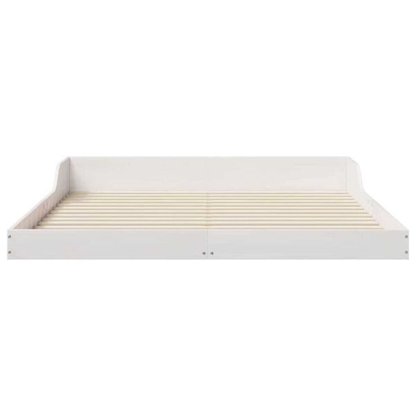 vidaXL Σκελετός Κρεβατιού Λευκό 140 x 210 cm Μασίφ ξύλο πεύκου