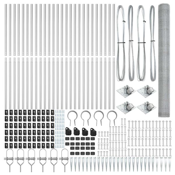vidaXL &Sigma;&tau;ύ&lambda;&omicron;&sigmaf; &Pi;&epsilon;&rho;&iota;&phi;&rho;ά&xi;&epsilon;&omega;&nu; &Alpha;&sigma;&eta;&mu;ί 50 x 1,5 &mu;. (13 mm &delta;ί&chi;&tau;&upsilon;) &Alpha;&tau;&sigma;ά&lambda;&iota;