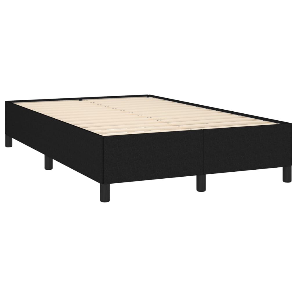 vidaXL Κρεβάτι Boxspring με Στρώμα Μαύρο 120x190 εκ. Υφασμάτινο