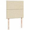 vidaXL Κρεβάτι Boxspring με Στρώμα Κρεμ 90x190 εκ.Υφασμάτινο