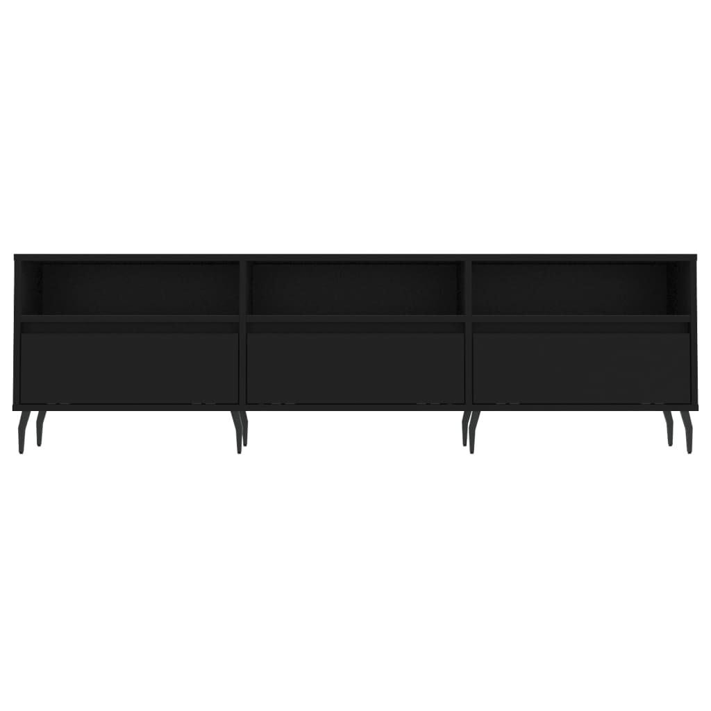 vidaXL Έπιπλο Τηλεόρασης Μαύρο 150x30x44,5 εκ. Επεξεργασμένο Ξύλο