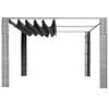 vidaXL Κιόσκι με Οροφή Γκρι/Ανθρακί 300x300x220 εκ. Συνθετικό Ρατάν