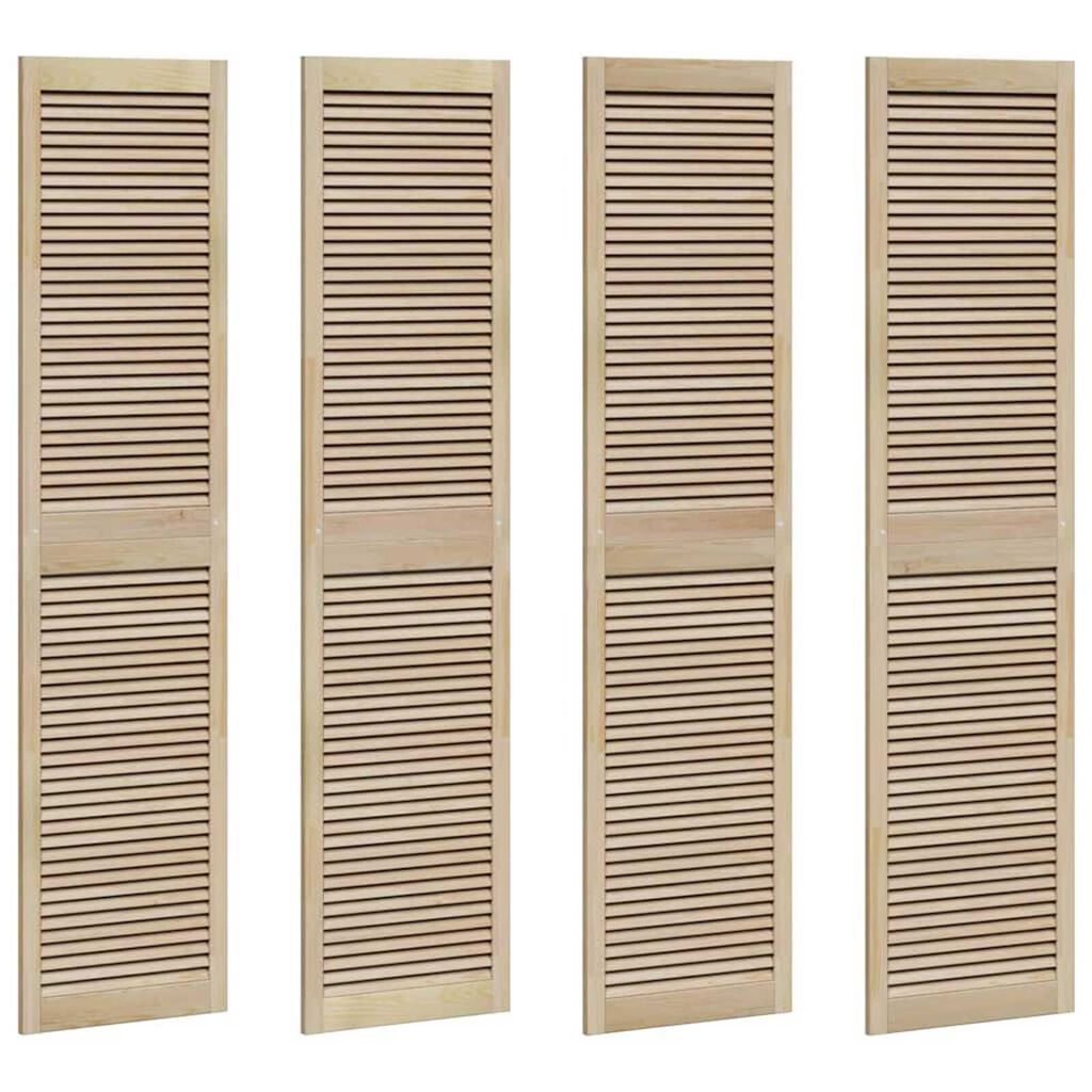 vidaXL Πόρτες Ντουλάπας με πόρτα 4 pcs Καφέ 201 x 49.5 x 2.1 εκ