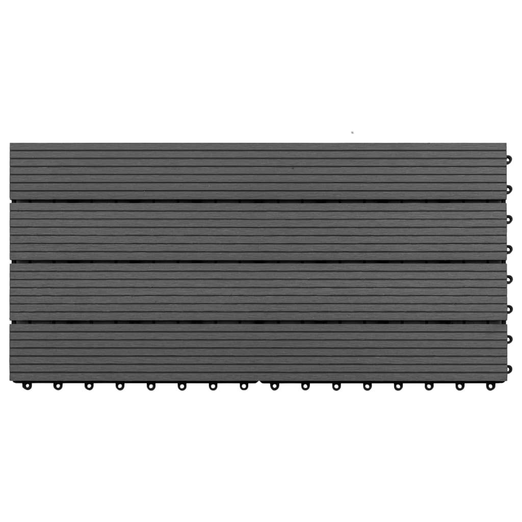 vidaXL Πλακάκια Deck 6 τεμ. Μαύρα 60 x 30 εκ. 1,08 μ² από WPC