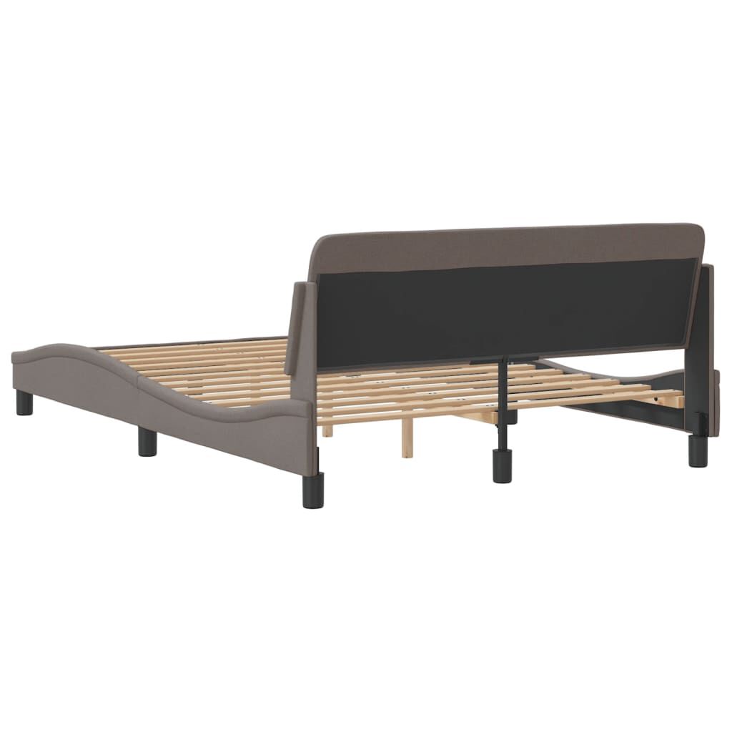 vidaXL Σκελετός Κρεβατιού Χωρίς Στρώμα Taupe 120x200 εκ. Υφασμάτινο