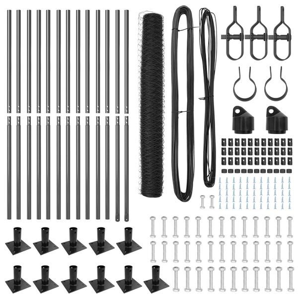 vidaXL &Sigma;&tau;ύ&lambda;&omicron;&sigmaf; &Pi;&epsilon;&rho;&iota;&phi;&rho;ά&xi;&epsilon;&omega;&nu; &Gamma;&kappa;&rho;&iota; 25 x 1,2 &mu; (&pi;ά&nu;&epsilon;&lambda; 36 &chi;&lambda;&sigma;&tau;) &Alpha;&tau;&sigma;ά&lambda;&iota;