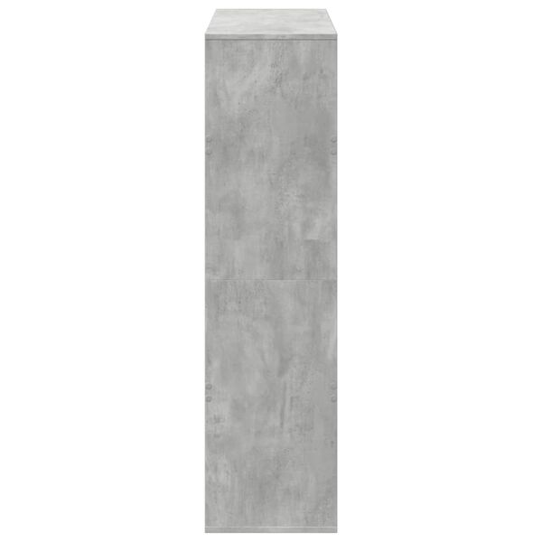 vidaXL Βιβλιοθήκη Γκρι Σκυροδέματος 100x33x125,5 εκ. Επεξεργ. Ξύλο