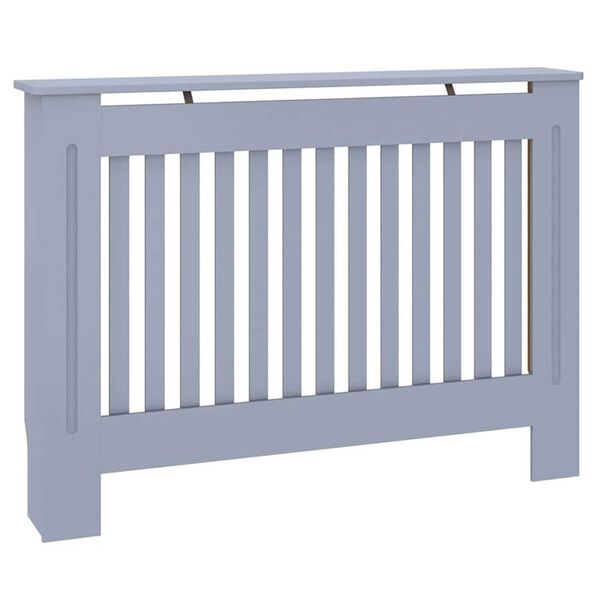 vidaXL Καπάκι Καλοριφέρ 2 pcs Γκρι 112x19x81,5cm Επεξεργασμένο ξύλο