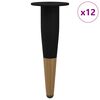 vidaXL &Pi;ό&delta;&iota;&alpha; &Epsilon;&pi;ί&pi;&lambda;&omega;&nu; 12 &tau;&epsilon;&mu;. &Mu;&alpha;ύ&rho;&omicron; &kappa;&alpha;&iota; &Chi;&rho;&upsilon;&sigma;ό &Oslash; 40 x 98 mm &Sigma;ί&delta;&epsilon;&rho;&omicron;
