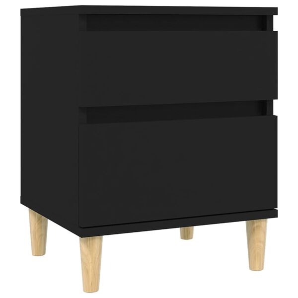 vidaXL Κομοδίνο Μαύρο 40 x 35 x 50 εκ.