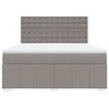 vidaXL &Kappa;&rho;&epsilon;&beta;ά&tau;&iota; Boxspring &mu;&epsilon; &Sigma;&tau;&rho;ώ&mu;&alpha; Taupe 180x200 &epsilon;&kappa;. &Upsilon;&phi;&alpha;&sigma;&mu;ά&tau;&iota;&nu;&omicron;