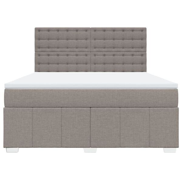 vidaXL &Kappa;&rho;&epsilon;&beta;ά&tau;&iota; Boxspring &mu;&epsilon; &Sigma;&tau;&rho;ώ&mu;&alpha; Taupe 180x200 &epsilon;&kappa;. &Upsilon;&phi;&alpha;&sigma;&mu;ά&tau;&iota;&nu;&omicron;