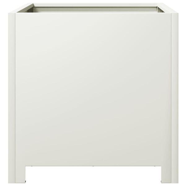 vidaXL Ζαρντινιέρα Λευκή 40 x 40 x 40 εκ. από Ατσάλι