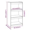 vidaXL Βιβλιοθήκη/Διαχωριστικό Χώρου Μαύρη 60x30x103,5 εκ. Μασίφ Πεύκο