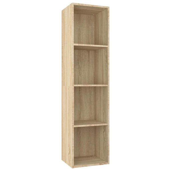 vidaXL Βιβλιοθήκη/Έπιπλο TV Sonoma Δρυς 36x30x143 εκ. από Επεξ. Ξύλο