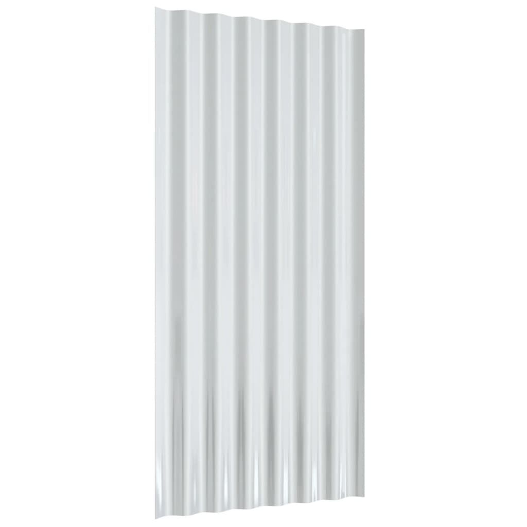 vidaXL Πάνελ Οροφής 36 τεμ. Καφέ 80 x 36 εκ. Ατσάλινα με Ηλεκτρ. Βαφή
