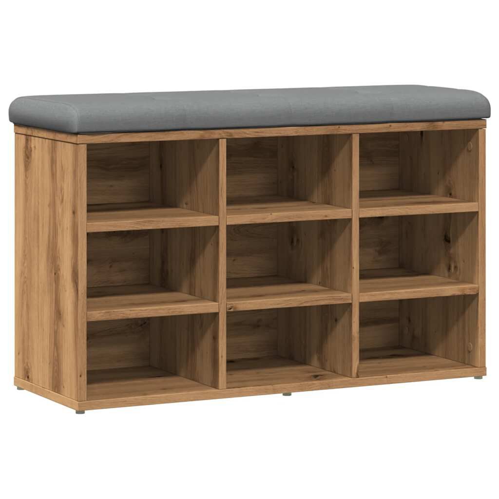 Πάγκος παπουτσιών vidaXL Artisan Oak 82x32x50 cm Κατασκευασμένο ξύλο