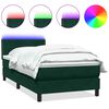 vidaXL &Kappa;&rho;&epsilon;&beta;ά&tau;&iota; Boxspring &mu;&epsilon; &Sigma;&tau;&rho;ώ&mu;&alpha; & LED &sigma;&kappa;&omicron;ύ&rho;&omicron; &pi;&rho;ά&sigma;&iota;&nu;&omicron; 90x210&epsilon;&kappa;. &Beta;&epsilon;&lambda;&omicron;ύ&delta;&iota;&nu;&omicron;