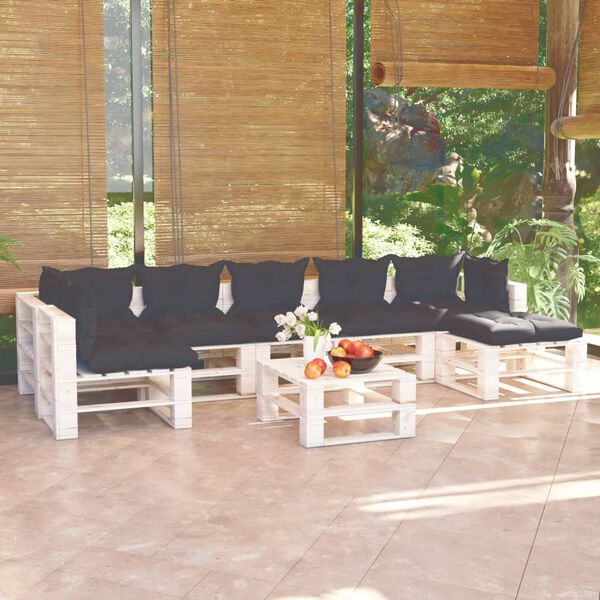 vidaXL &Sigma;&alpha;&lambda;ό&nu;&iota; &Pi;&alpha;&lambda;έ&tau;&alpha;&sigmaf; &Kappa;ή&pi;&omicron;&upsilon; &Sigma;&epsilon;&tau; 8 &Tau;&epsilon;&mu;. &alpha;&pi;ό &Xi;ύ&lambda;&omicron; &Pi;&epsilon;ύ&kappa;&omicron;&upsilon; &mu;&epsilon; &Mu;&alpha;&xi;&iota;&lambda;ά&rho;&iota;&alpha;