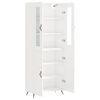 vidaXL Ντουλάπι Γυαλιστερό Λευκό 69,5x34x180 εκ. Επεξεργασμένο Ξύλο