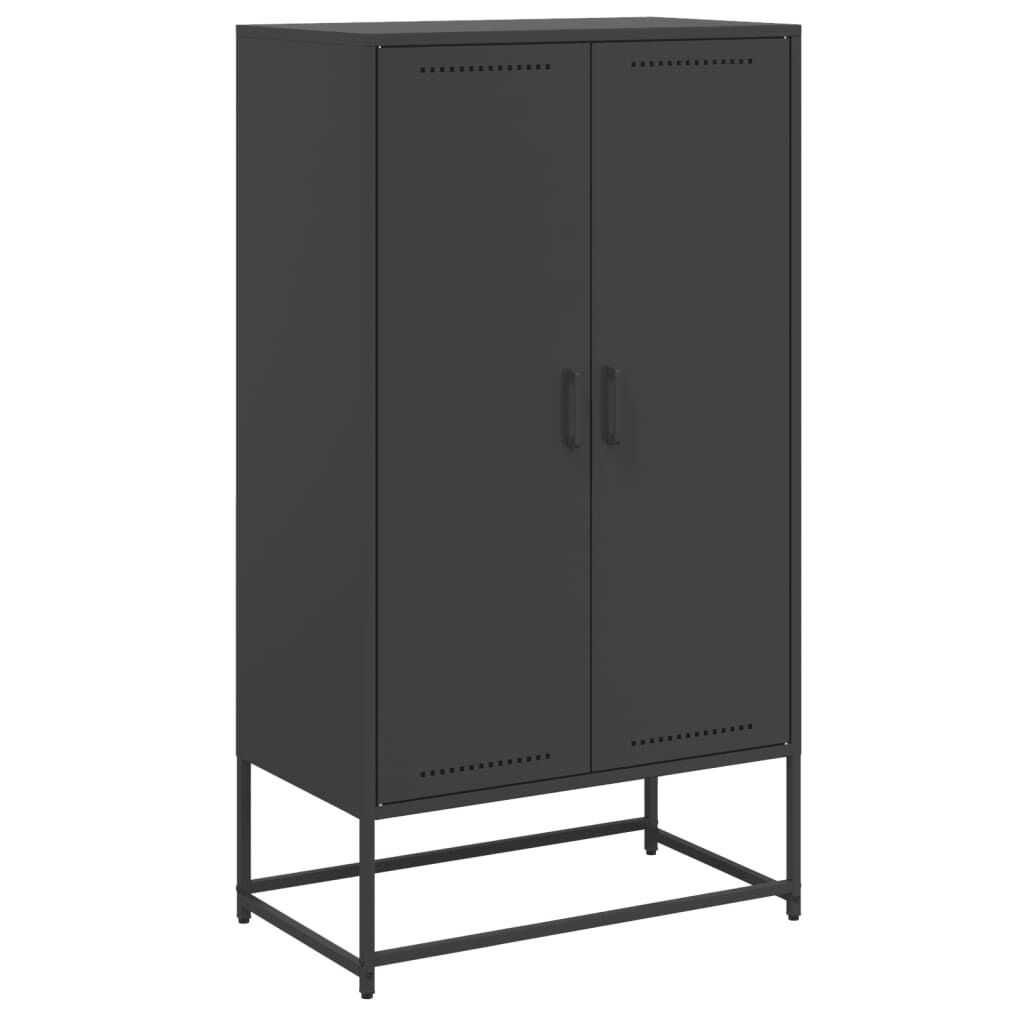 vidaXL Ντουλάπι Μαύρο 68,5x38,5x123,5 εκ. από Ατσάλι