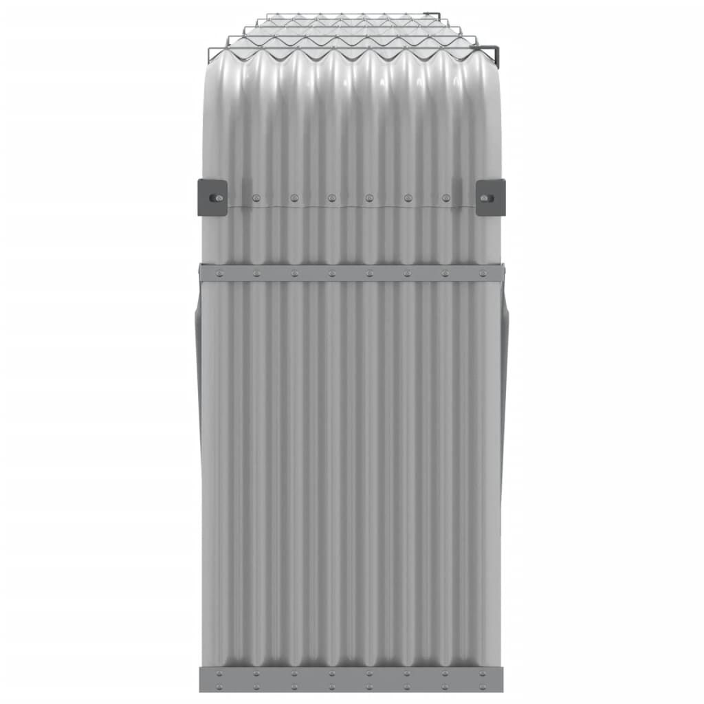 vidaXL Ξυλοθήκη Αν. Γκρι 300x45x100 εκ. από Γαλβανισμένο Ατσάλι
