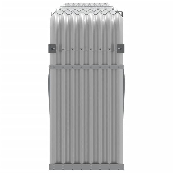 vidaXL Ξυλοθήκη Αν. Γκρι 300x45x100 εκ. από Γαλβανισμένο Ατσάλι
