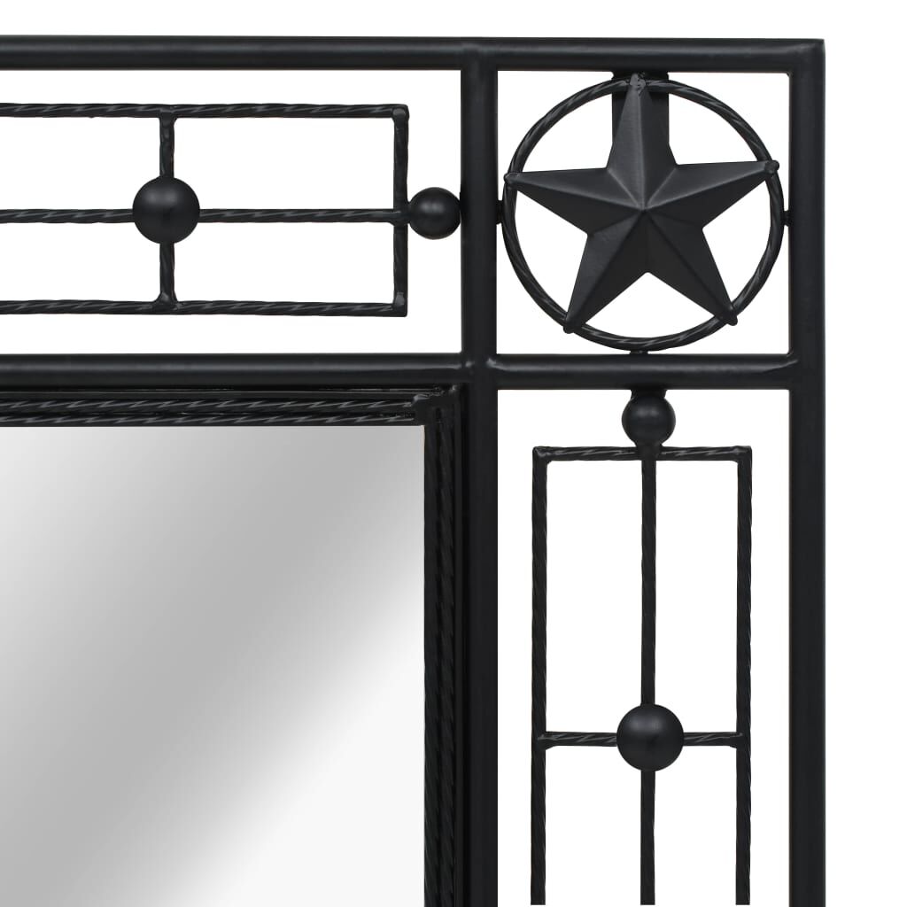 vidaXL Καθρέφτης Τοίχου Ορθογώνιος Μαύρος 50 x 80 εκ.