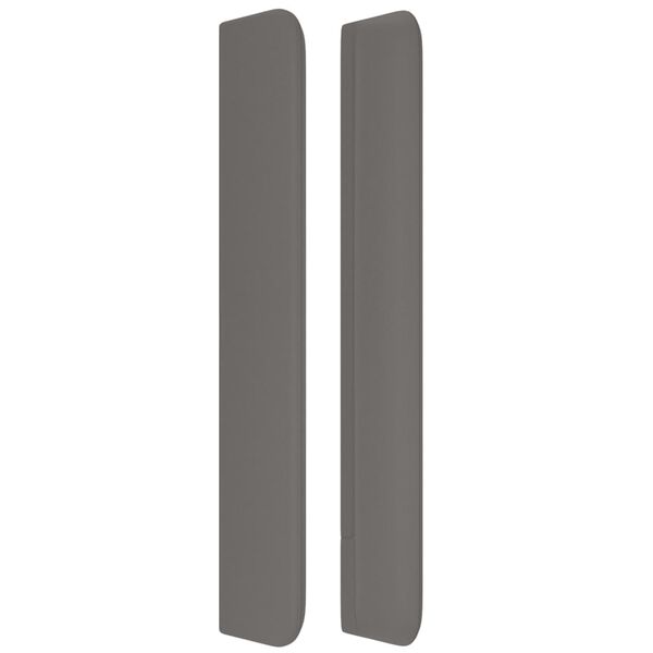vidaXL Κεφαλάρι με Πτερύγια Γκρι 83x16x118/128 εκ. Συνθετικό Δέρμα