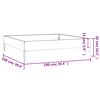 vidaXL Ζαρντινιέρα 100 x 100 x 26 εκ. από Ατσάλι Σκληρυθέν στον Αέρα
