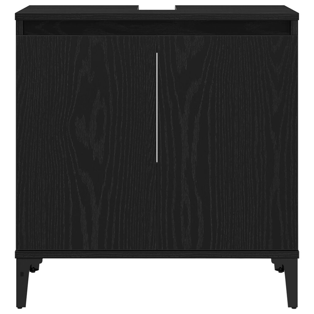 vidaXL Ντουλάπι Wash μαύρη δρυ 58x33x60 εκ. Επεξεργασμένο ξύλο
