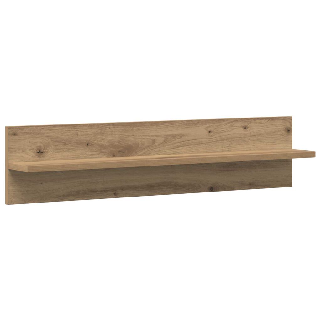 vidaXL Ράφια Τοίχου με ράφι 2 pcs Χειροποίητη δρυς 80 x 11.5 x 18 εκ