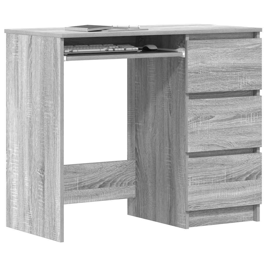 vidaXL Γραφείο Γκρι Sonoma 90x45x76 εκ. από Επεξεργασμένο Ξύλο