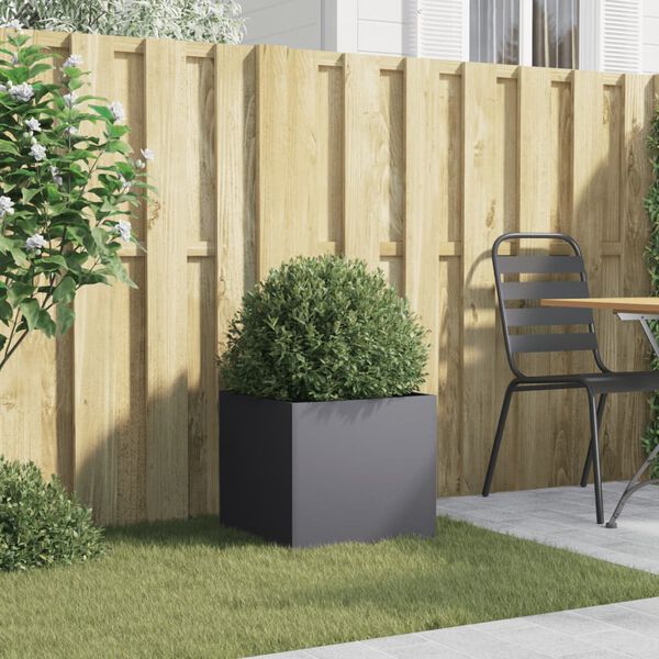 vidaXL Ζαρντινιέρα Ανθρακί 42x40x39 εκ. από Χάλυβα