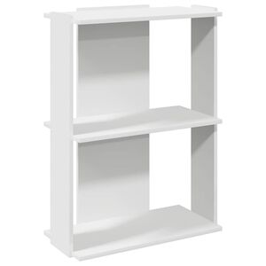 vidaXL &Beta;&iota;&beta;&lambda;&iota;&omicron;&theta;ή&kappa;&eta; 3 &epsilon;&pi;&iota;&pi;έ&delta;&omega;&nu; &Lambda;&epsilon;&upsilon;&kappa;ό 60x30x80 cm &Xi;ύ&lambda;&iota;&nu;&eta; &kappa;&alpha;&tau;&alpha;&sigma;&kappa;&epsilon;&upsilon;ή