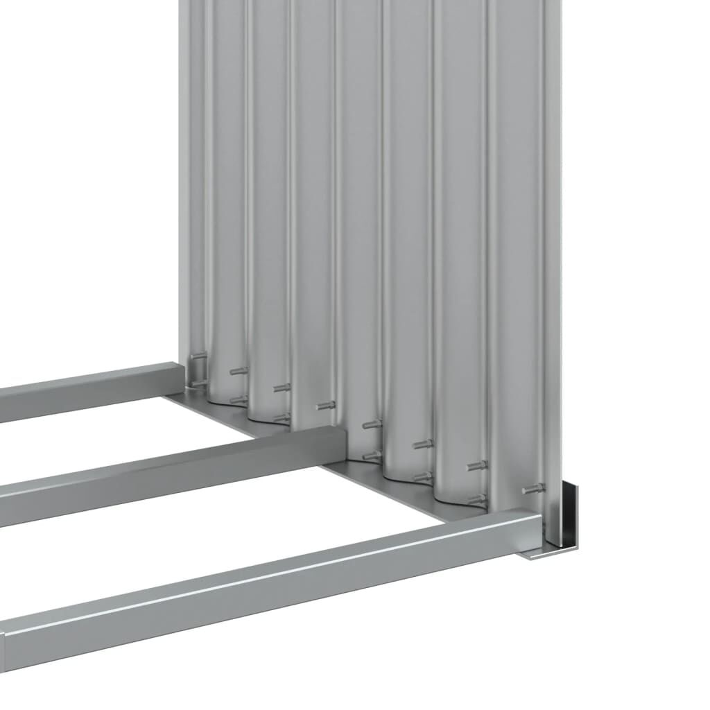 vidaXL Ξυλοθήκη Αν. Γκρι 120x45x100 εκ. από Γαλβανισμένο Ατσάλι