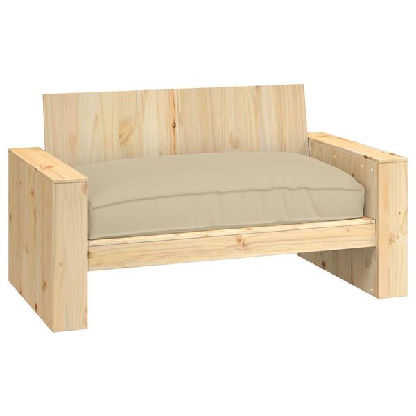 vidaXL Μαξιλάρι παλέτας για κάθισμα Μπεζ 120 x 80 x 12 cm