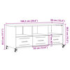 vidaXL Έπιπλο Τηλεόρασης Πράσινο Λαδί 100,5x39x43,5 εκ. από Ατσάλι