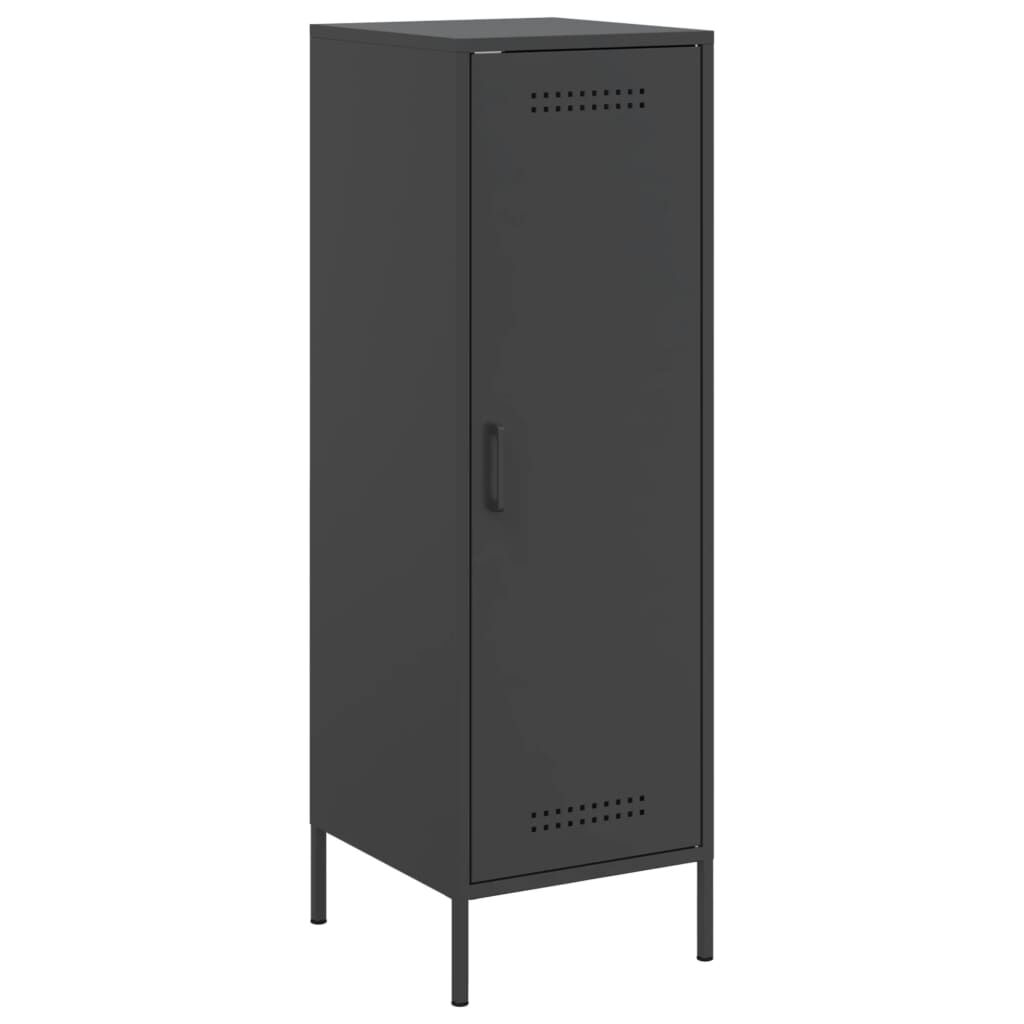 vidaXL Ντουλάπι Μαύρο 36x39x113 εκ. από Ατσάλι