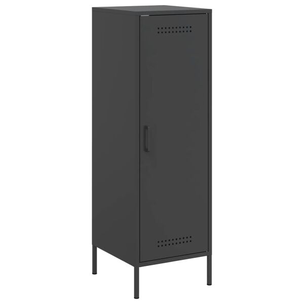 vidaXL Ντουλάπι Μαύρο 36x39x113 εκ. από Ατσάλι