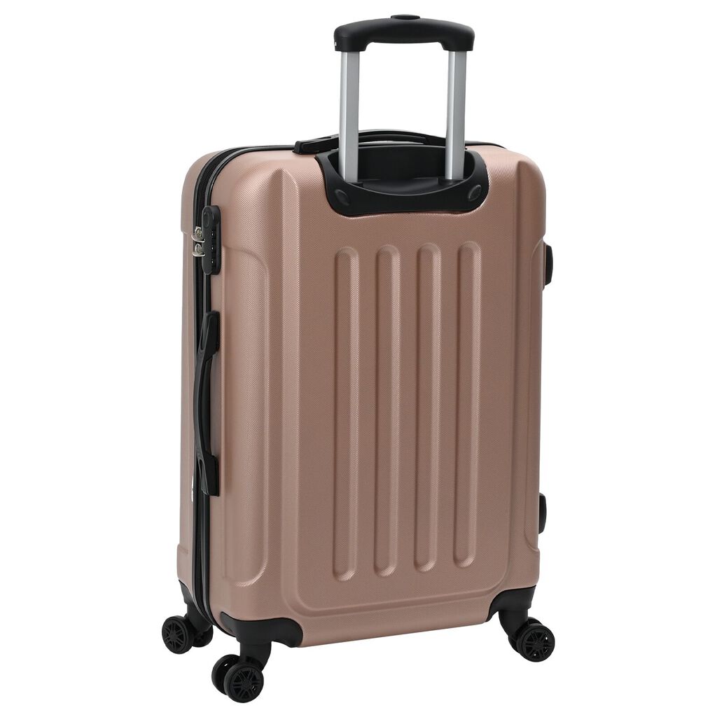 vidaXL Σετ Βαλίτσας 3 τμχ Σκληρή Ροζ Χρυσό 20” 24” 28” ABS