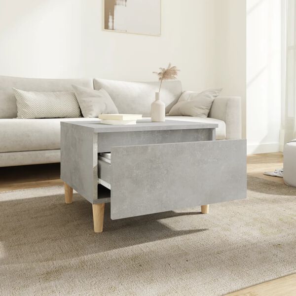vidaXL Τραπέζι Βοηθητικό Γκρι Σκυροδ. 50x46x35 εκ. Επεξεργασμένο Ξύλο