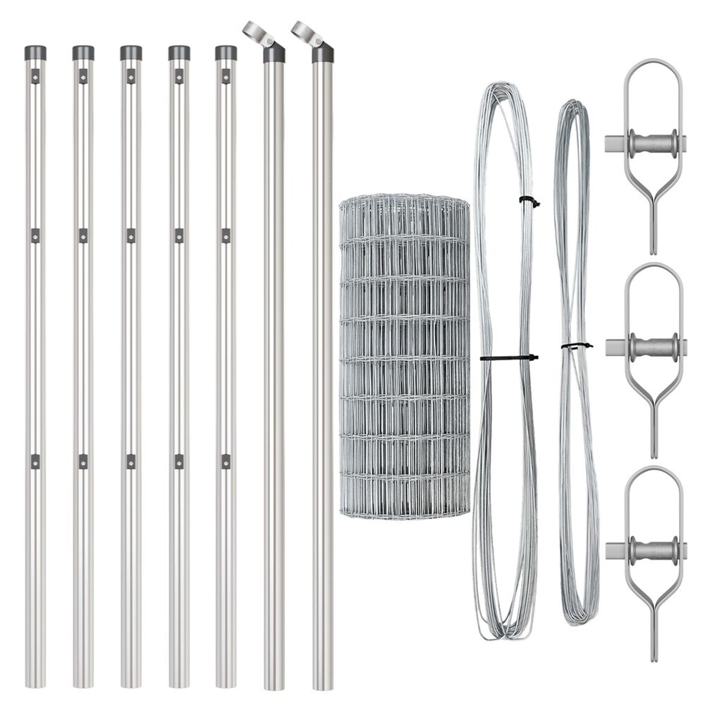 vidaXL Euro Fence με 7 Πόλους 0.8x10 μ Γαλβανισμένο ατσάλι