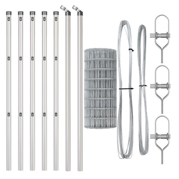 vidaXL Euro Fence με 7 Πόλους 0.8x10 μ Γαλβανισμένο ατσάλι