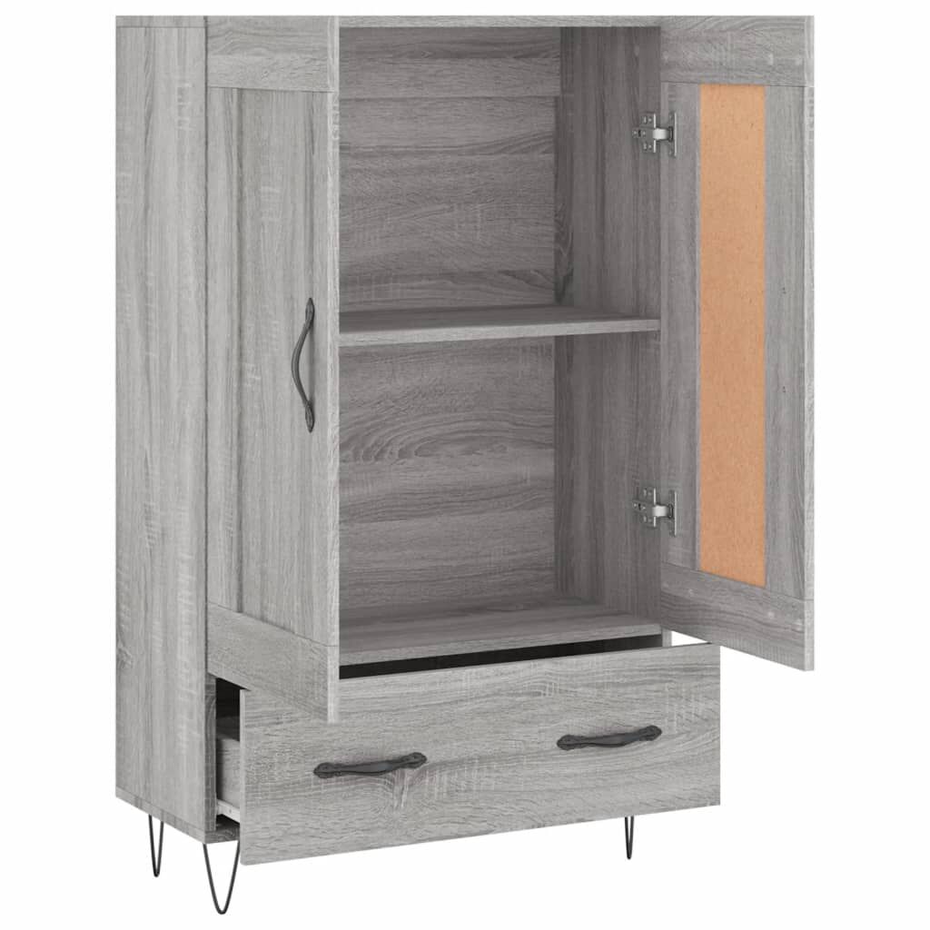 vidaXL Ντουλάπα Γκρι Sonoma 69,5 x 31 x 115 εκ. από Επεξεργασμένο Ξύλο